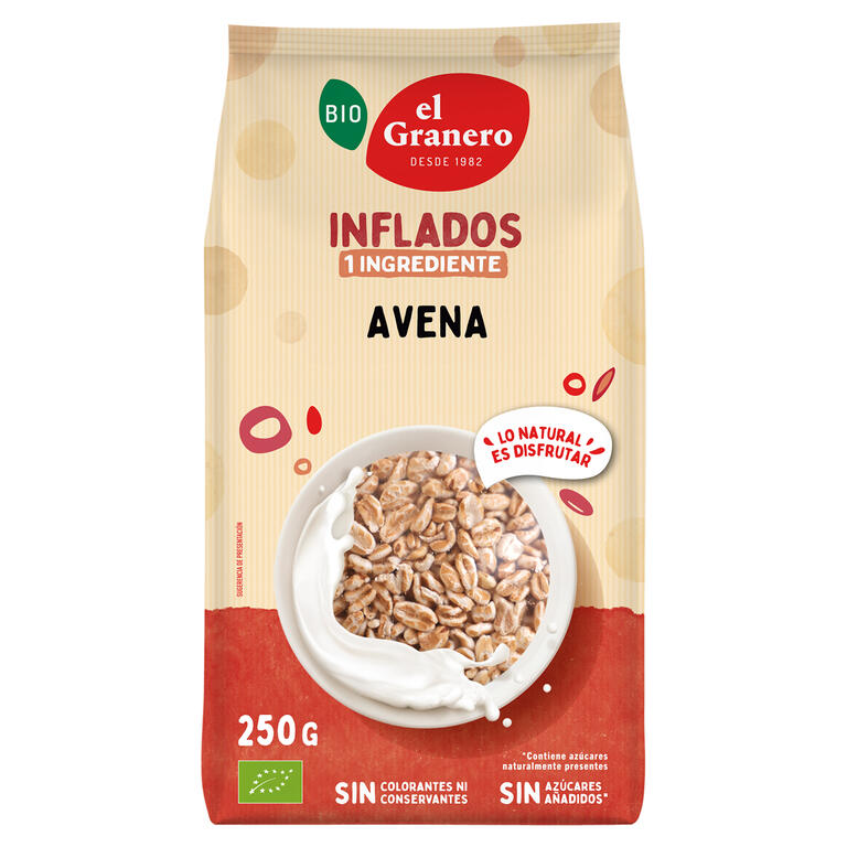 Avena Inflada Bio · El Granero Integral · 250 gramos