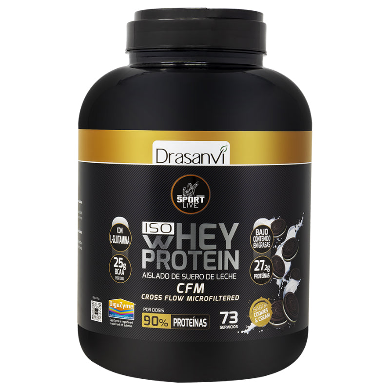 Iso Whey Protein Sabor Cookies Cream - Sport Live · Drasanvi · 2,2 kg