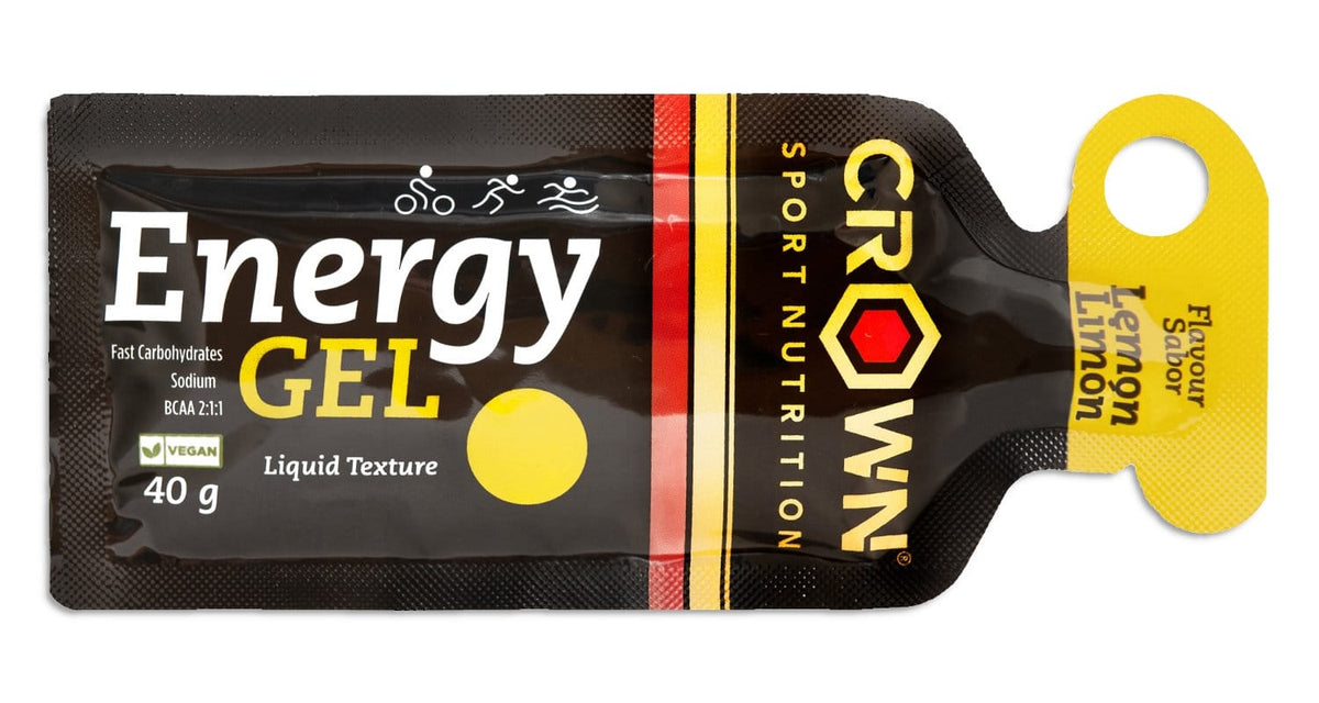 Energy Gel: Sabor Limón · Crown Sport Nutrition · 40 gramos