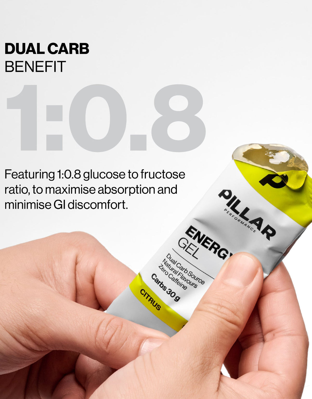 Gel Energético Cítrico · Pillar Performance · 50 gramos