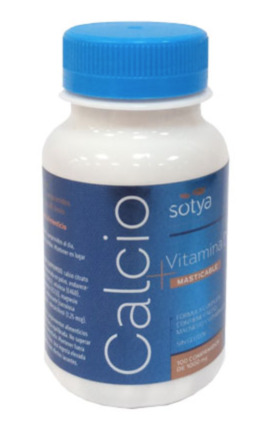 Calcio Vitamina D · Sotya · 100 comprimidos