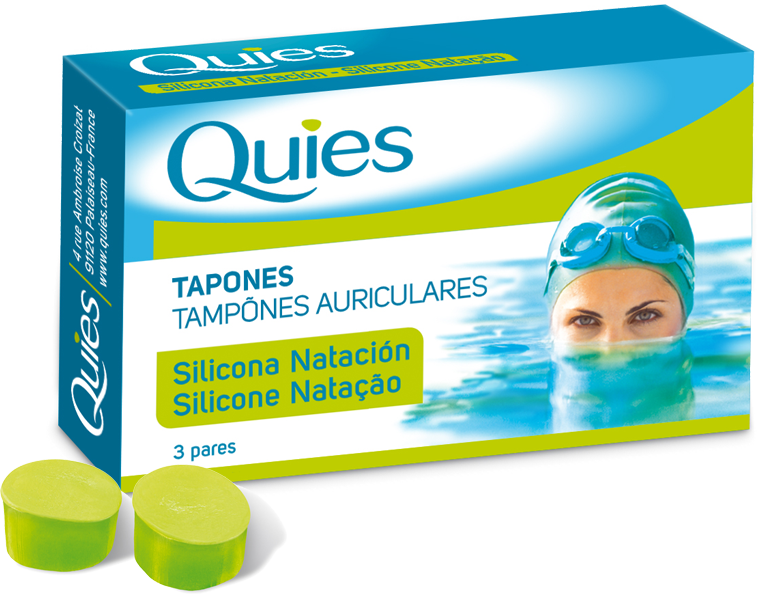 Tapones para Natación - Adultos · Quies · 6 unidades