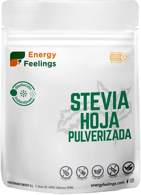 Stevia Hojas Pulverizadas · Energy Feelings · 100 gramos