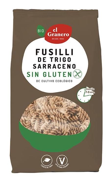 Fusilli de Trigo Sarraceno Sin Gluten · El Granero Integral · 500 gramos