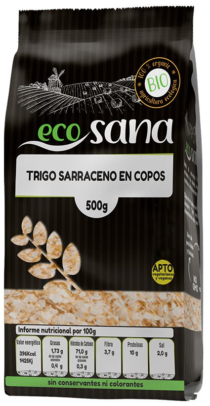 Copos de Trigo Sarraceno Bio · Ecosana · 500 gramos