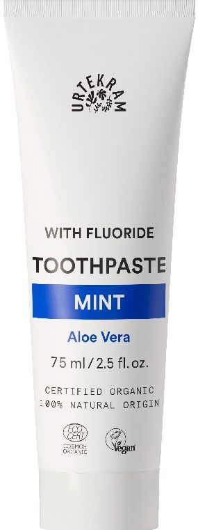 Pasta de Dientes Menta y Fluor · Urtekram · 75 ml
