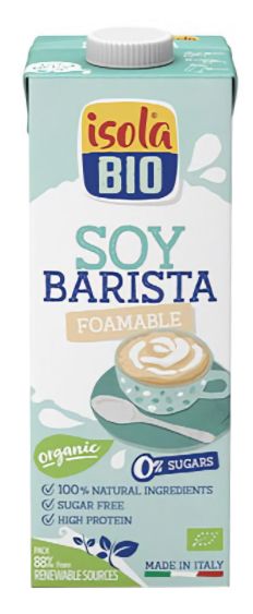 Bebida Vegetal de Soja Barista Bio · Isola Bio · 1 litro