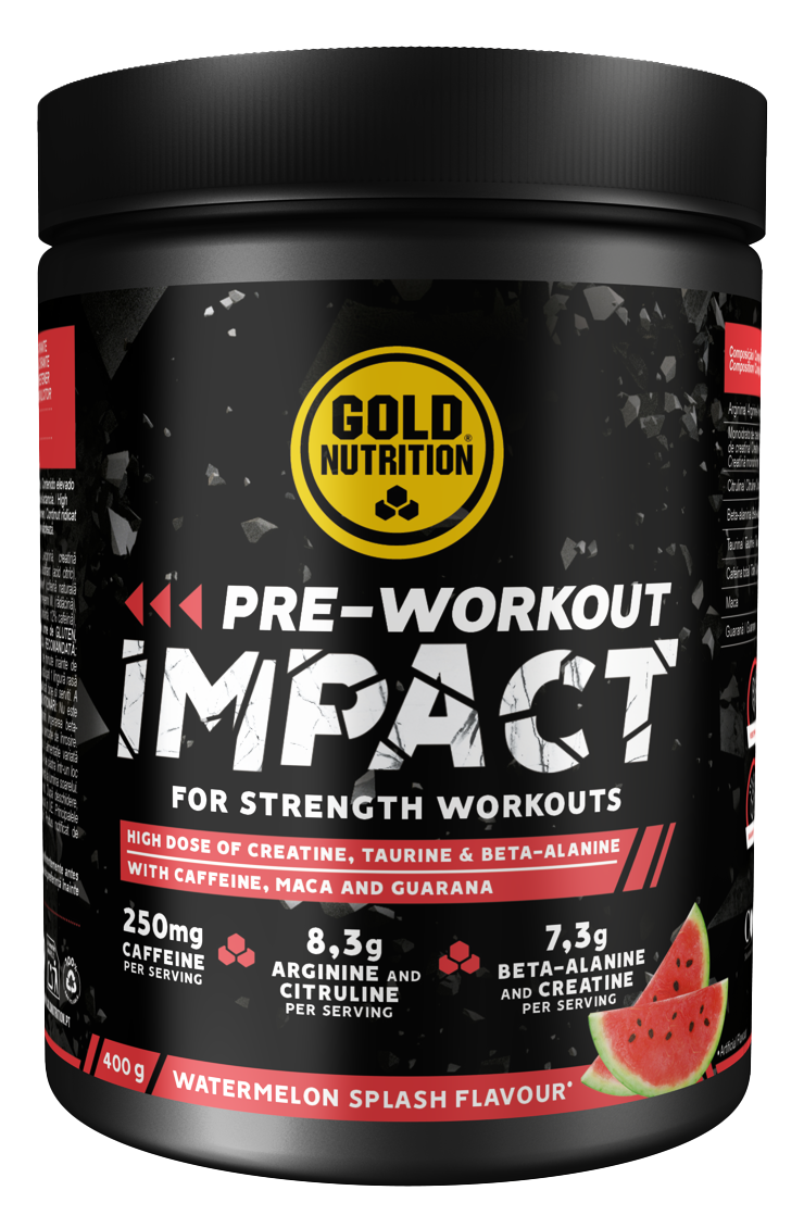 Pre-Workout Impact Sandía · Gold Nutrition · 400 gramos