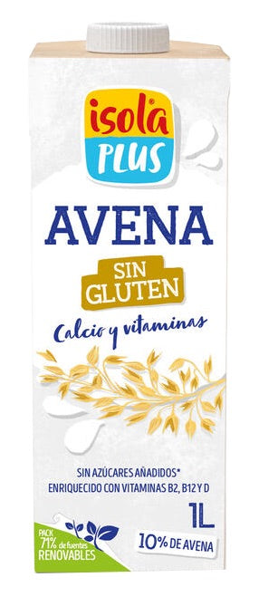 Bebida de Avena Sin Gluten · Isola Plus · 1 litro