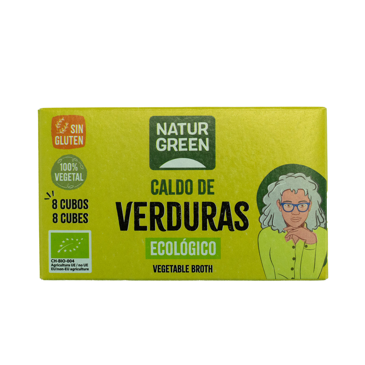 Cubitos de Caldo Verduras Bio · Naturgreen · 8 cubitos