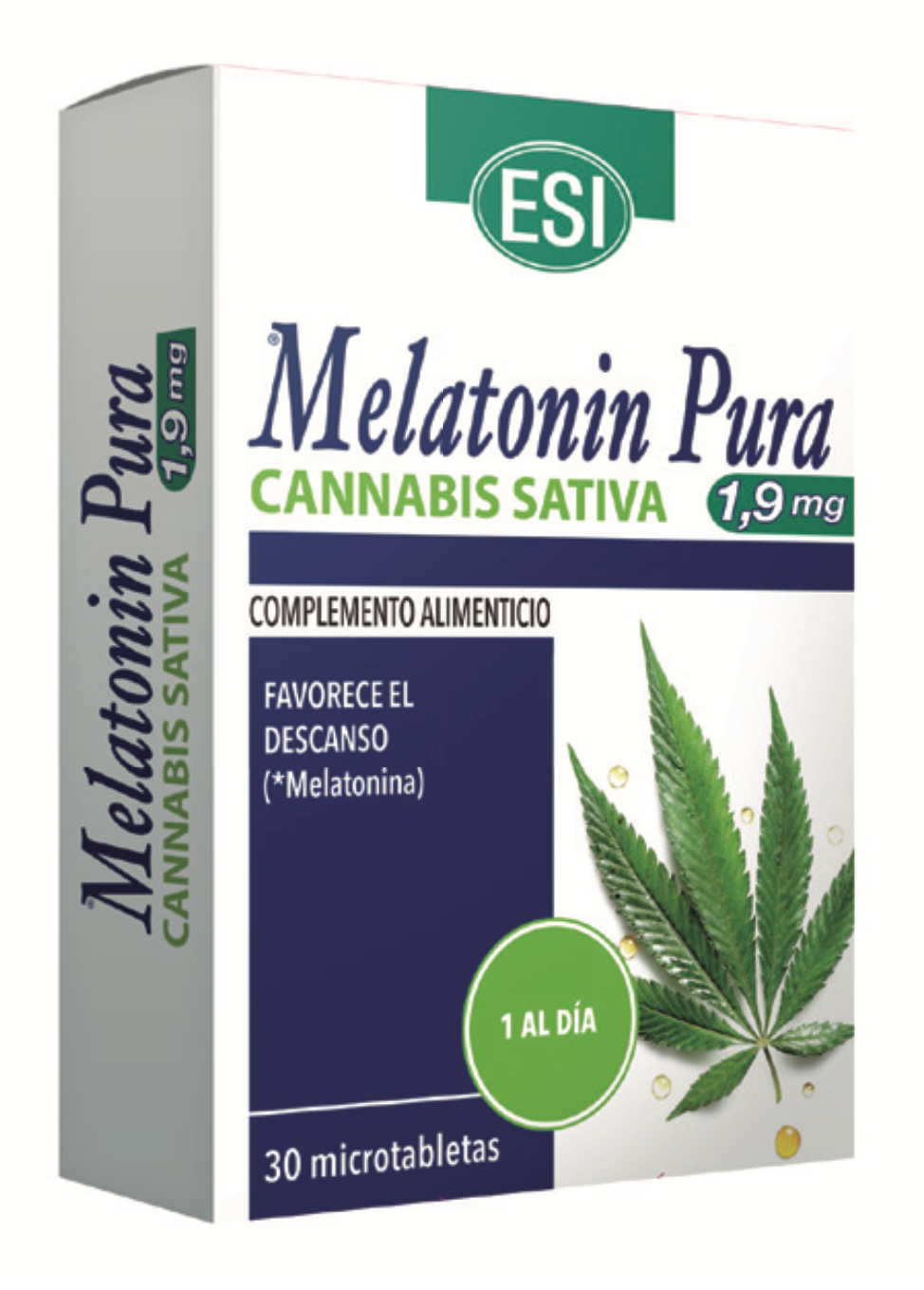 Melatonina Pura 1,9 mg con Cannabis · ESI · 30 microtabletas