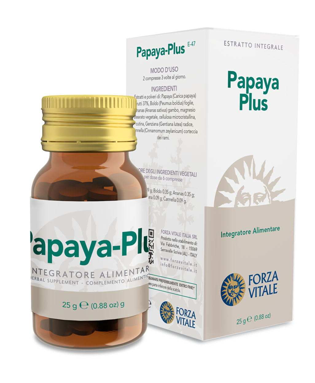 Papaya-Plus · Forza Vitale · 25 gramos