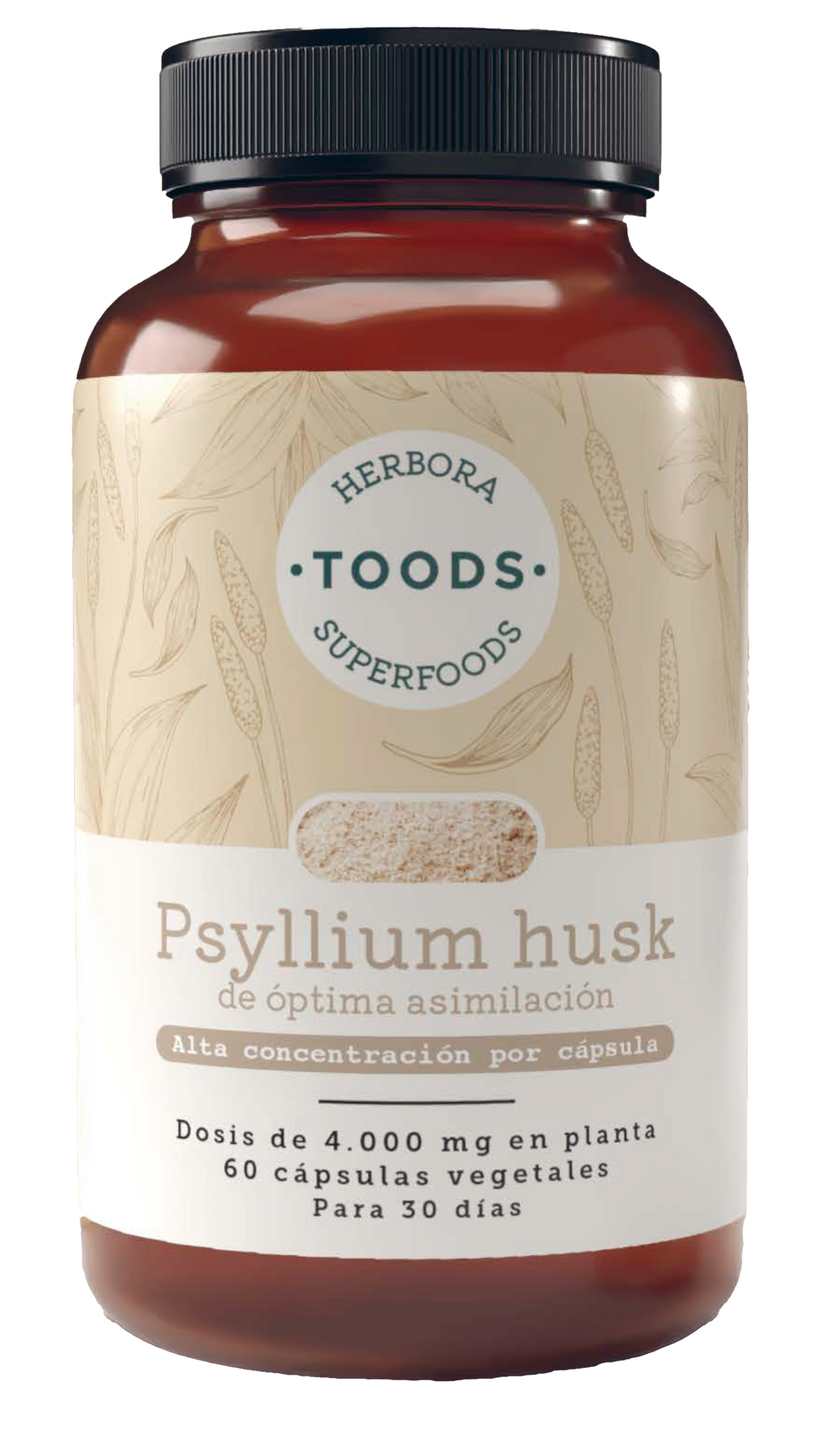 Psyllium Husk · Herbora · 60 cápsulas