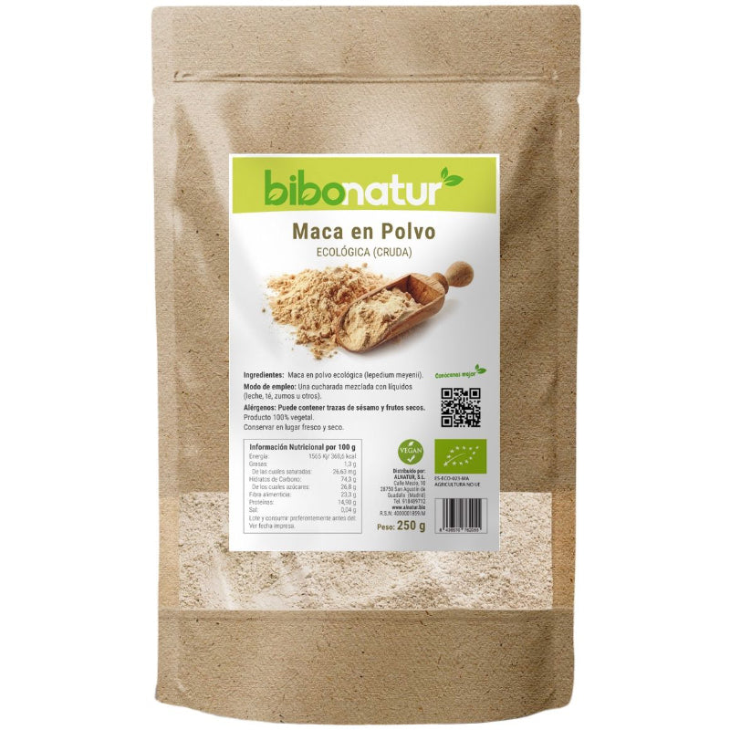Maca en Polvo Ecológica · Bibonatur · 250 gramos