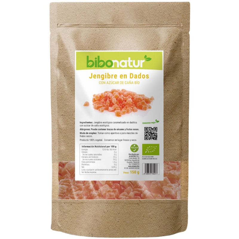 Jengibre en Dados Bio · Bibonatur · 150 gramos