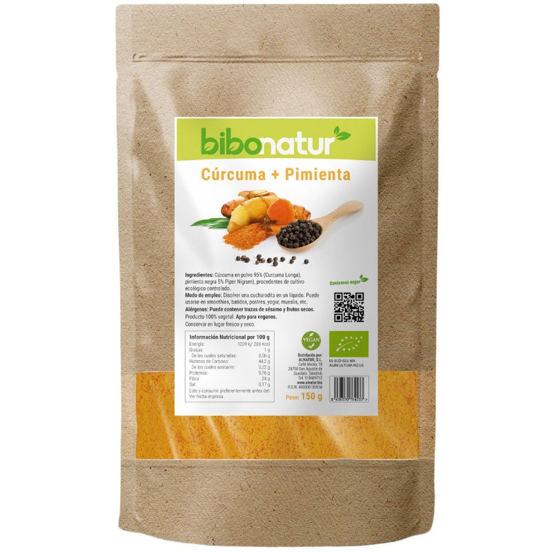 Cúrcuma + Pimienta · Bibonatur · 150 gramos