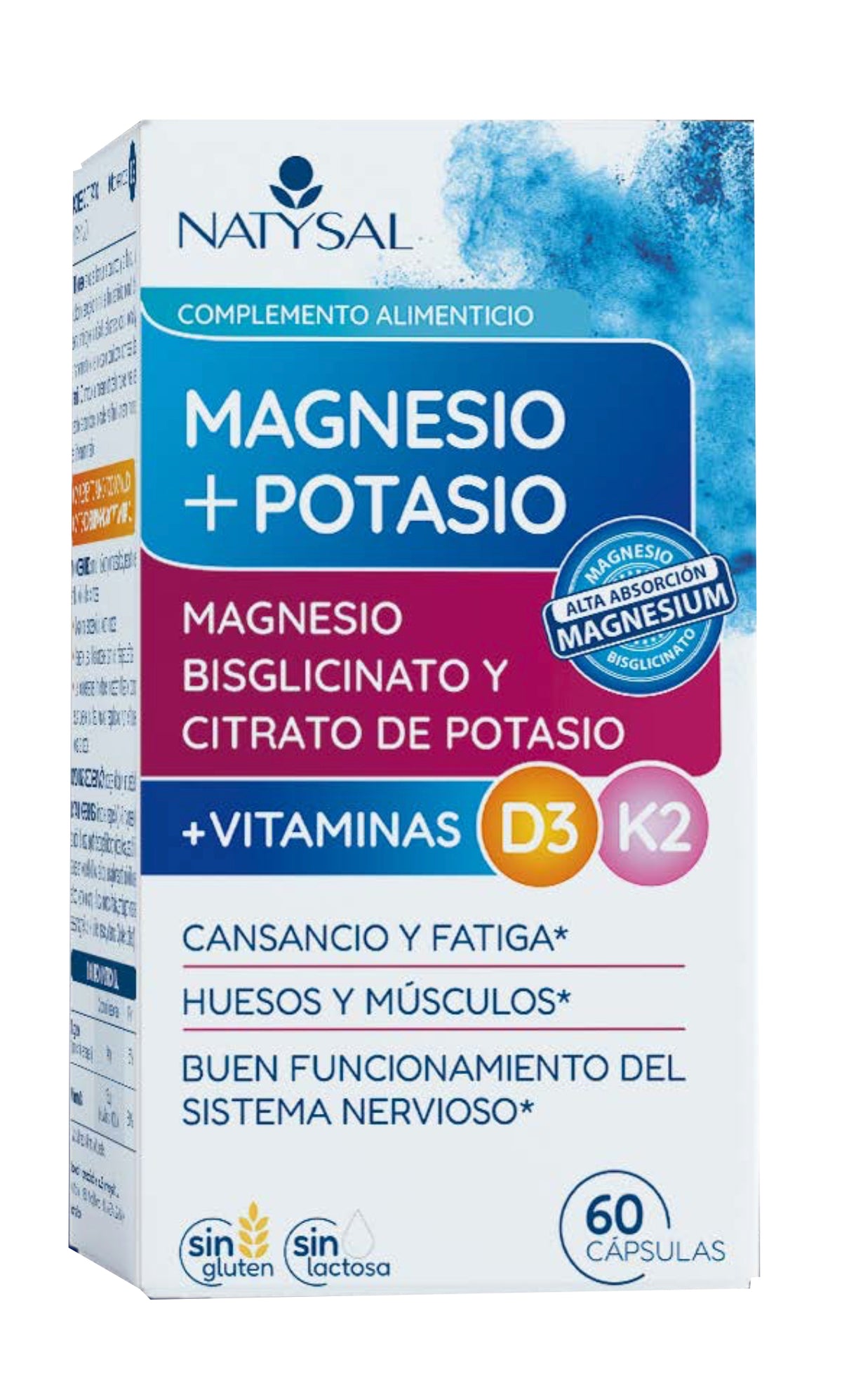 Magnesio + Potasio · Natysal · 60 cápsulas