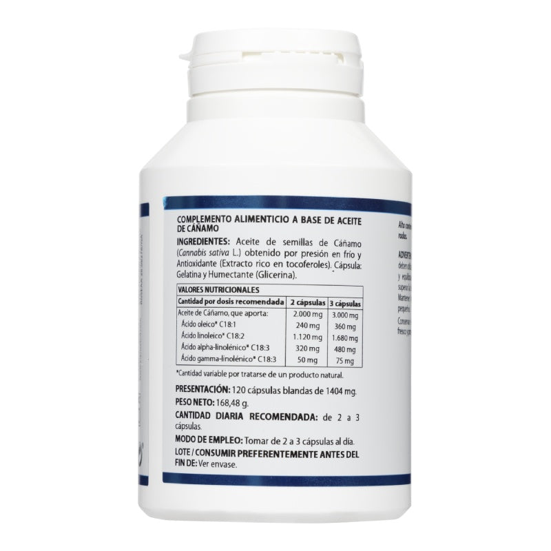Aceite de Cáñamo 1.000 mg · Equisalud · 120 perlas