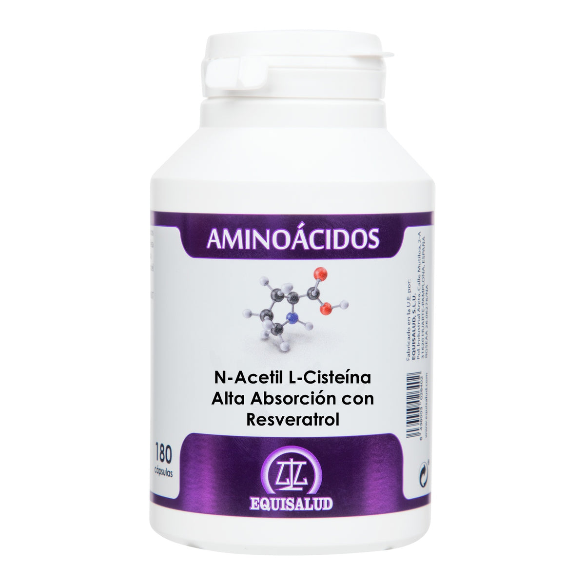 N-Acetil L-Cisteína Alta Absorción con Resveratrol · Equisalud · 180 cápsulas