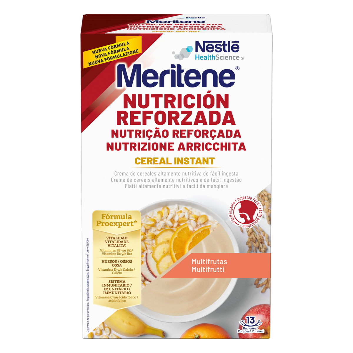 Meritene Cereal Instant - Multifrutas · Nestlé · 520 gramos