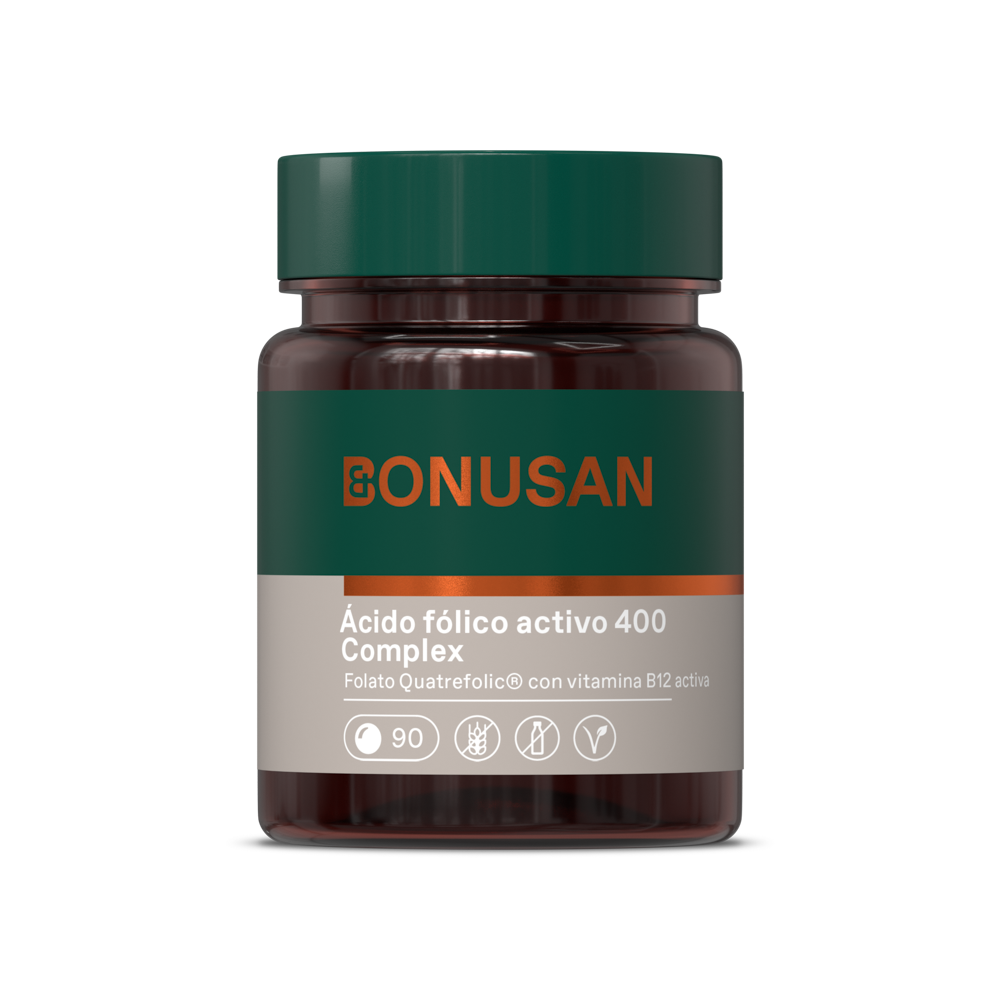 Ácido Fólico Activo 400 Complex · Bonusan · 90 comprimidos