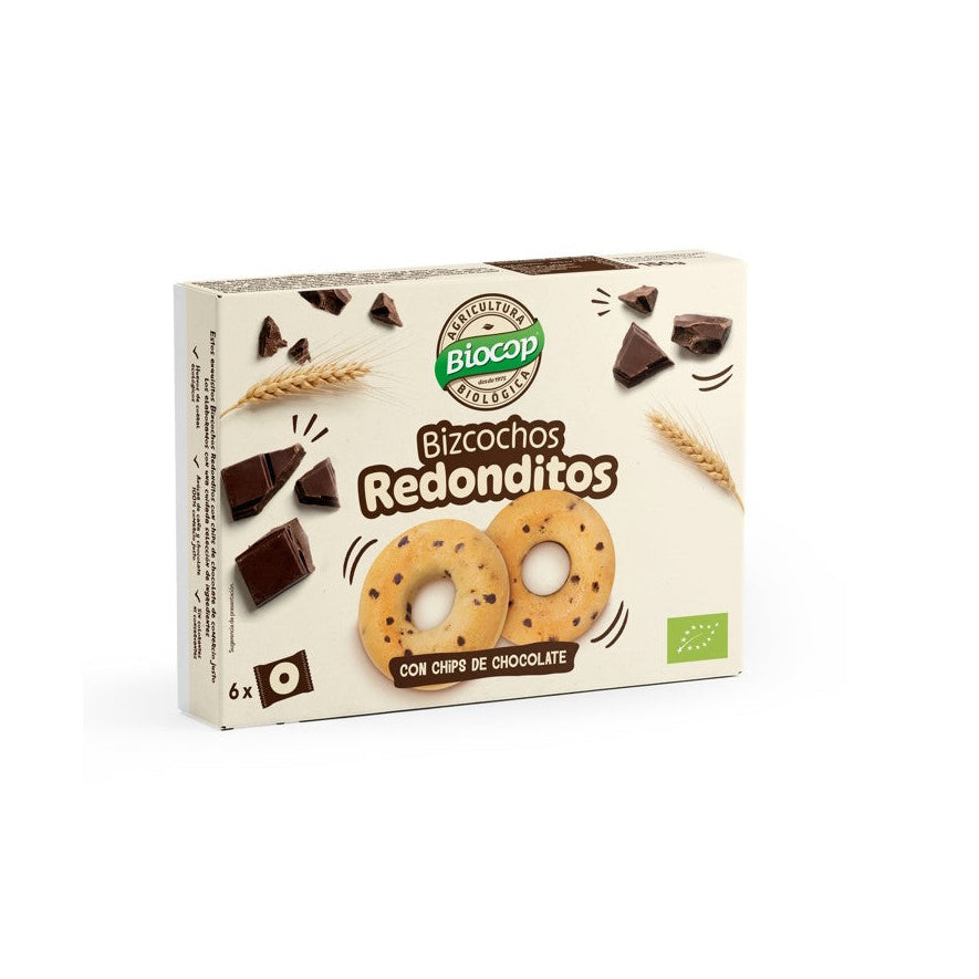 Bizcochos Redonditos Chips Choco · Biocop · 150 gramos