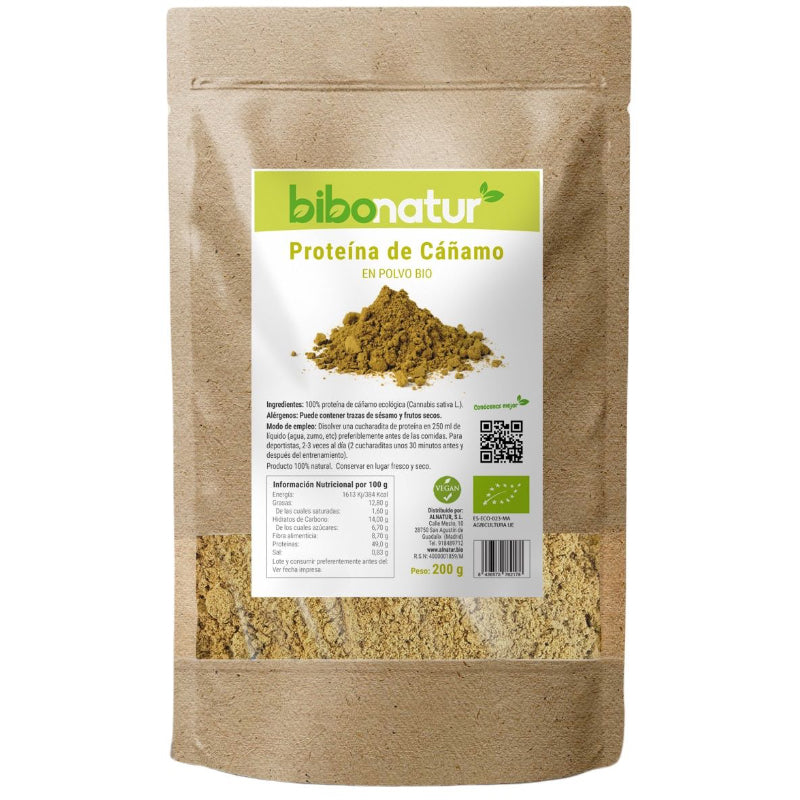 Proteína de Cáñamo en Polvo Bio · Bibonatur · 200 gramos