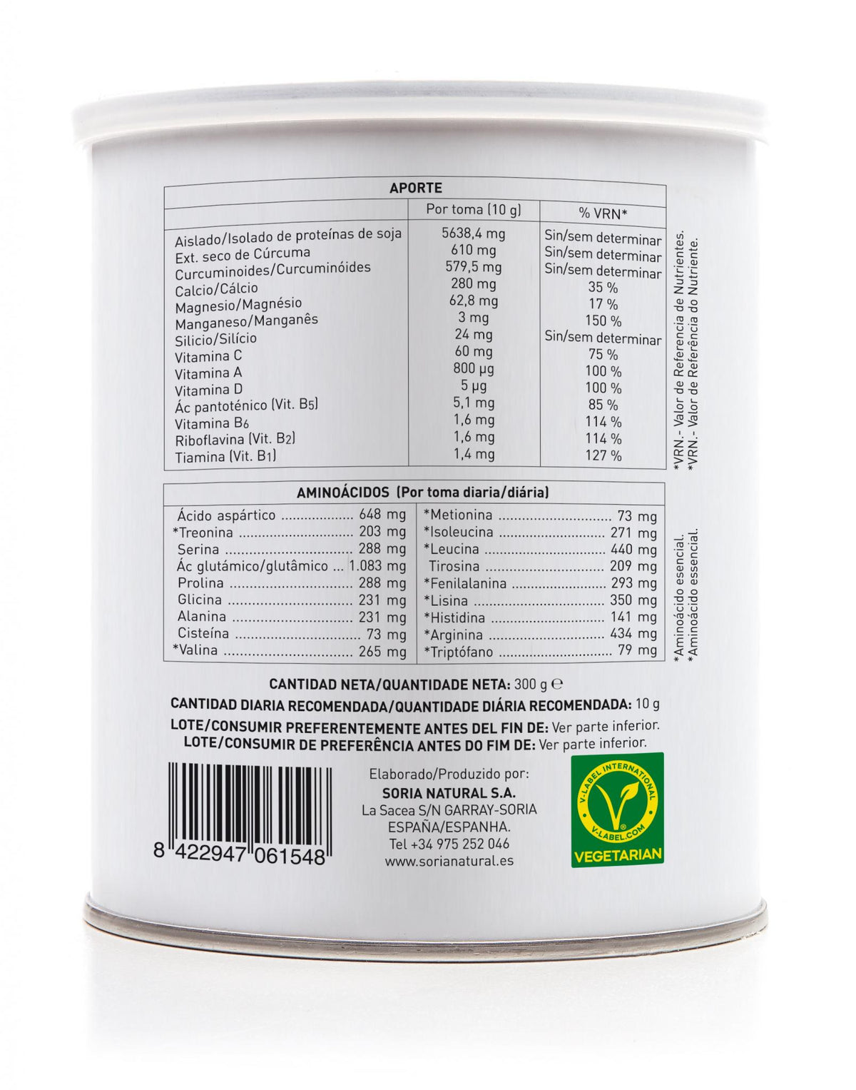 Mincartil Cúrcuma · Soria Natural · 300 gramos