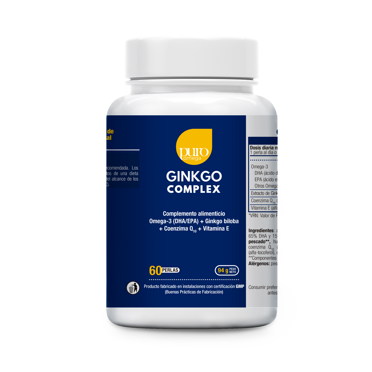Ginkgo Complex · Puro Omega · 60 perlas