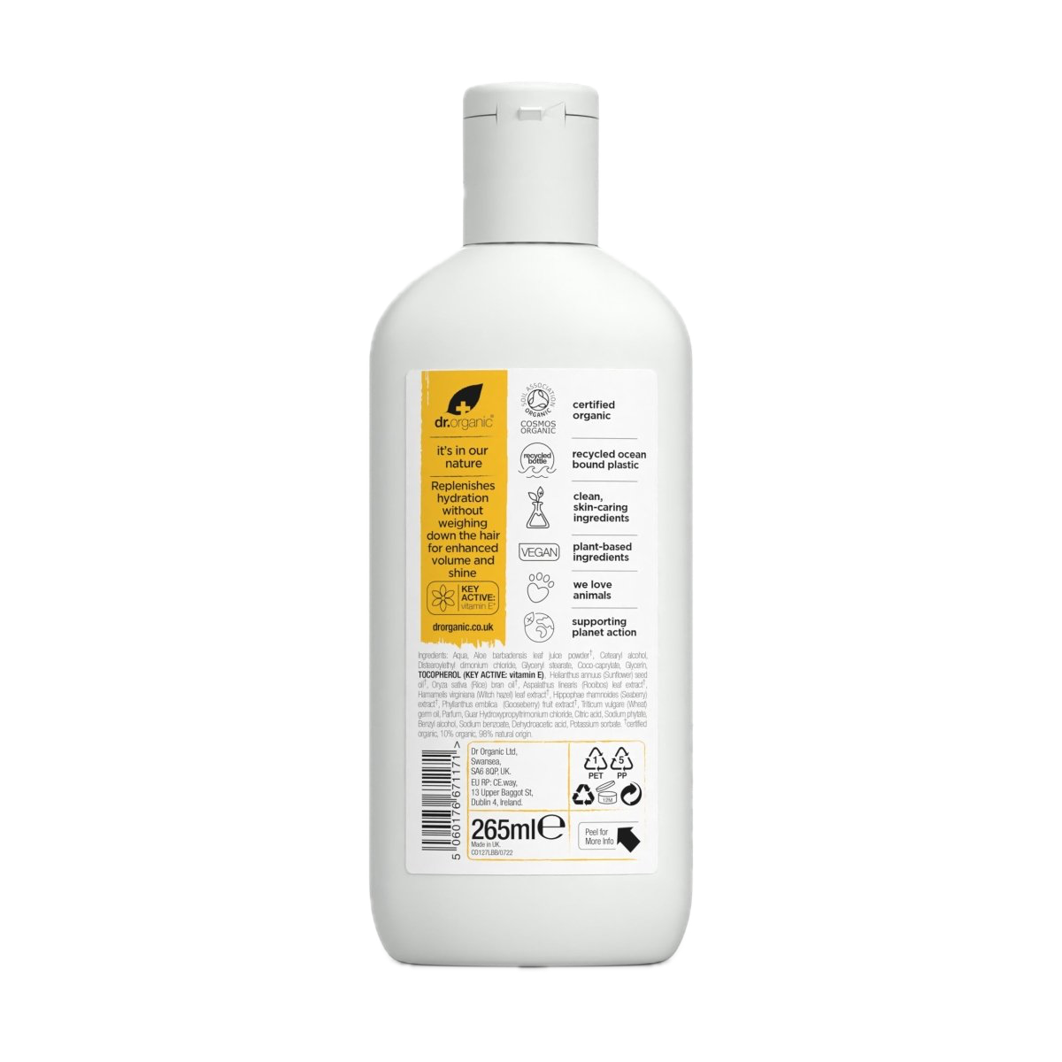 Acondicionador de Vitamina E · Dr Organic · 265 ml