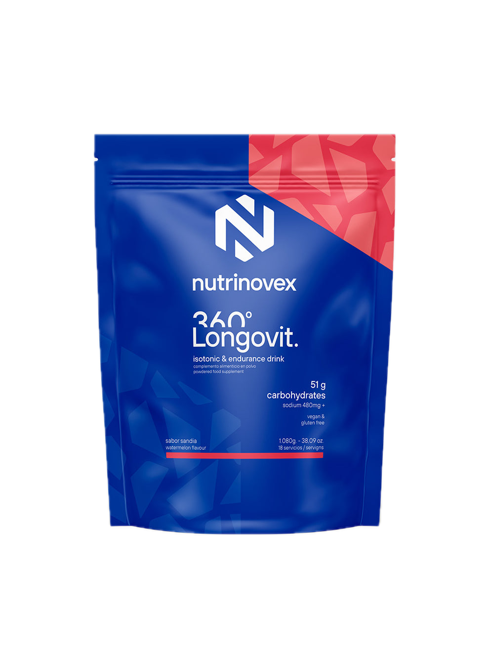 Longovit 360 Drink: Sabor Sandía · Nutrinovex · 1.080 gramos