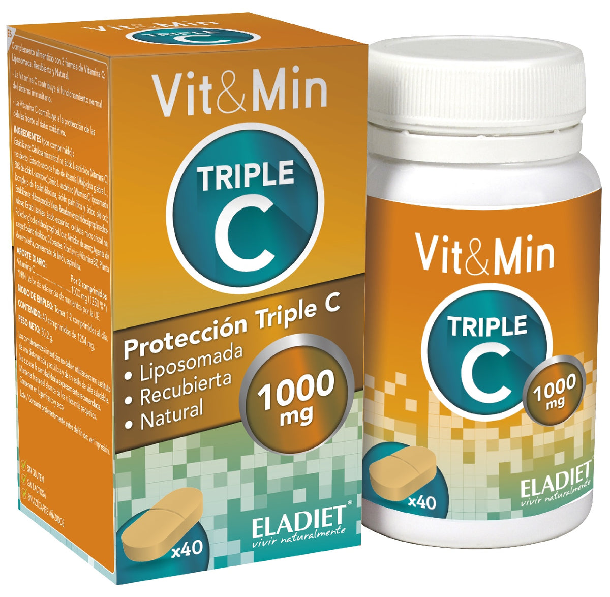 Vit&Min Triple C · Eladiet · 40 comprimidos