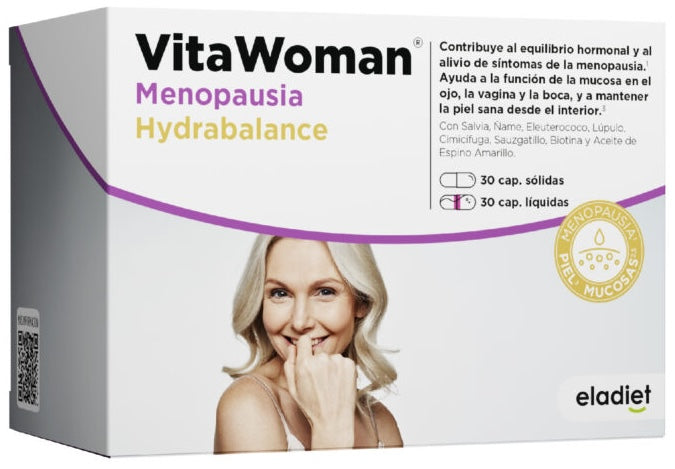 VitaWoman Menopausia Hydrabalance · Eladiet · 30+30 cápsulas