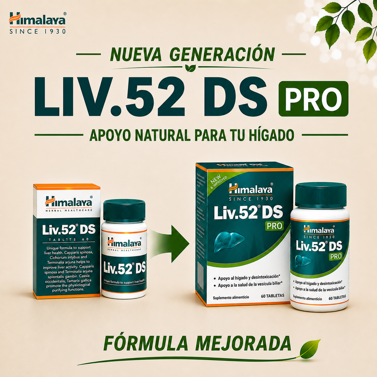 Liv.52 DS PRO · Himalaya · 60 comprimidos