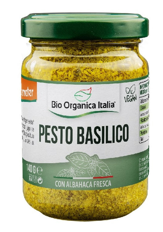 Pesto Basilico Vegano · Bio Organica Italia · 140 gramos