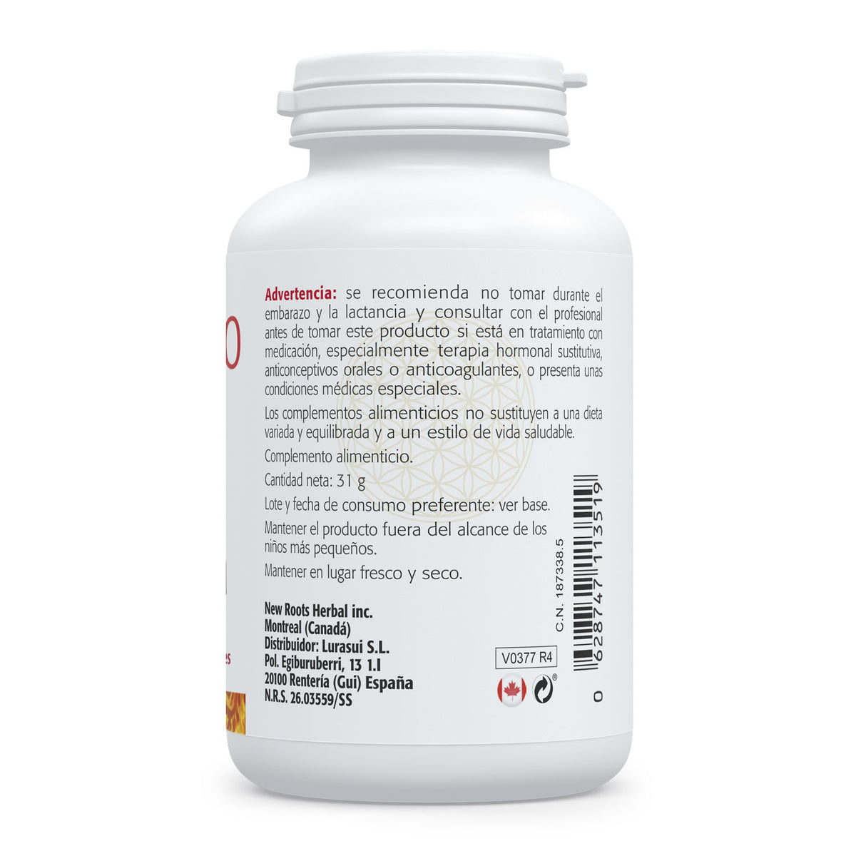 Trébol Rojo 40% · Sura Vitasan — isoflavonas y tabla nutricional