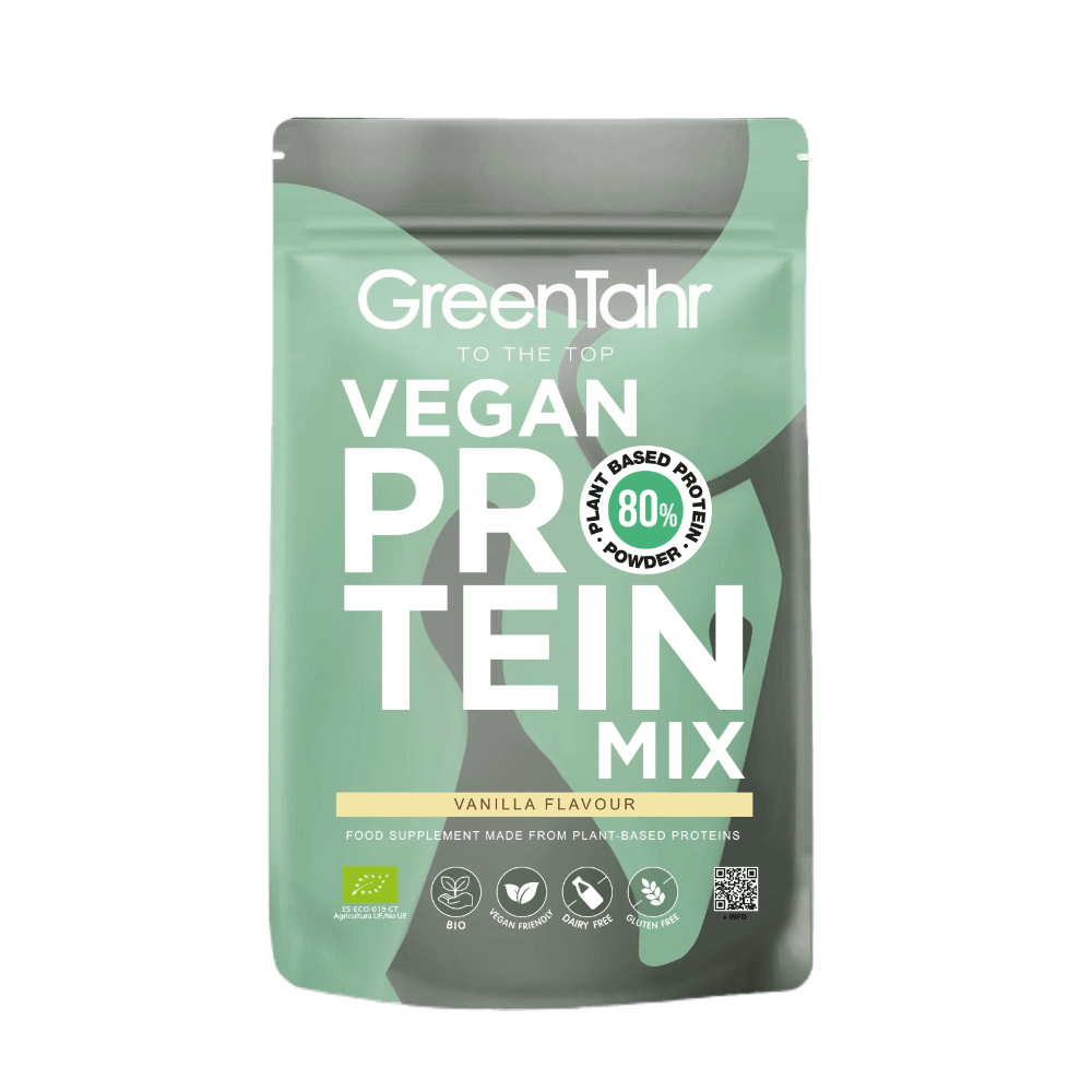 Proteína Vegana Mix Eco 80% Vainilla · Green Tahr · 750 gramos
