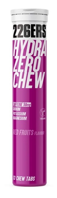 HydraZero Chew Salts + CAFF: Sabor Frutos Rojos · 226ERS · 13 comprimidos masticables