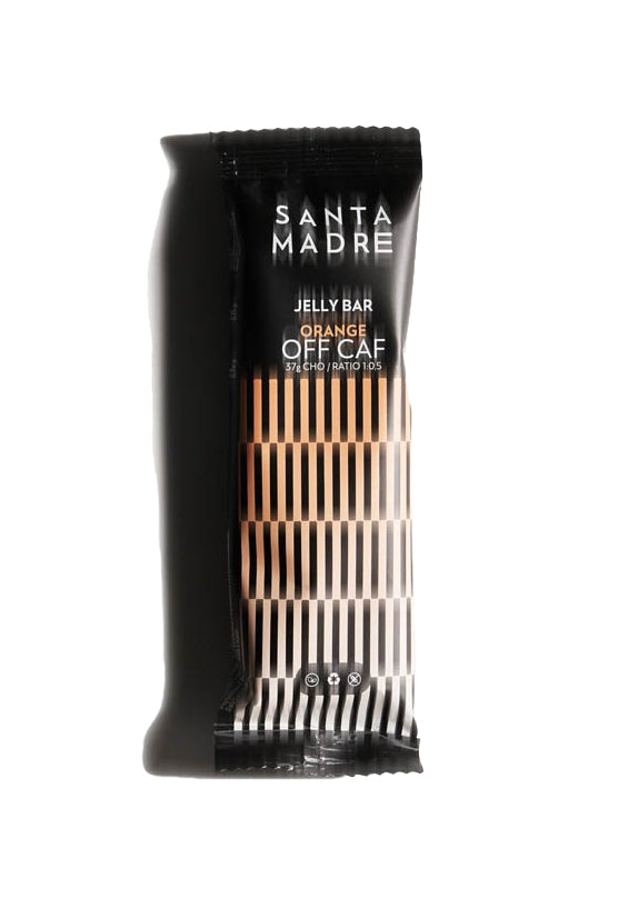 Barrita Energética Jelly Bar: Sabor Naranja · Santa Madre · 45 gramos
