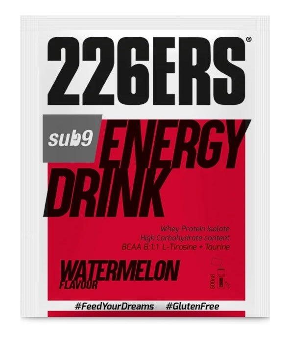 SUB9 Energy Drink: Sabor Sandía · 226ERS · 50 gramos