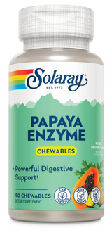 Papaya Enzymes · Solaray · 90 comprimidos masticables