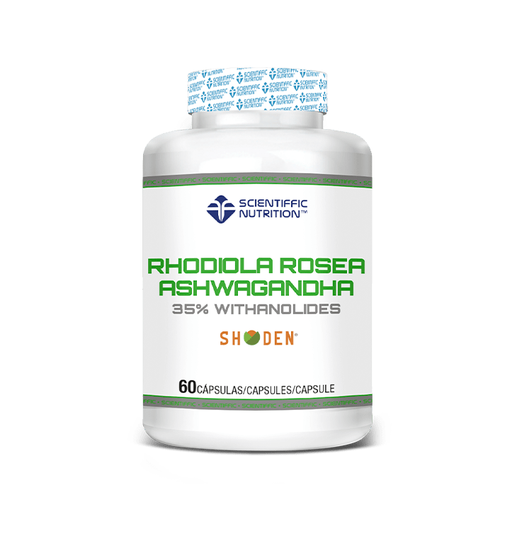 Rhodiola Rosea + Ashwagandha · Scientiffic Nutrition · 60 cápsulas