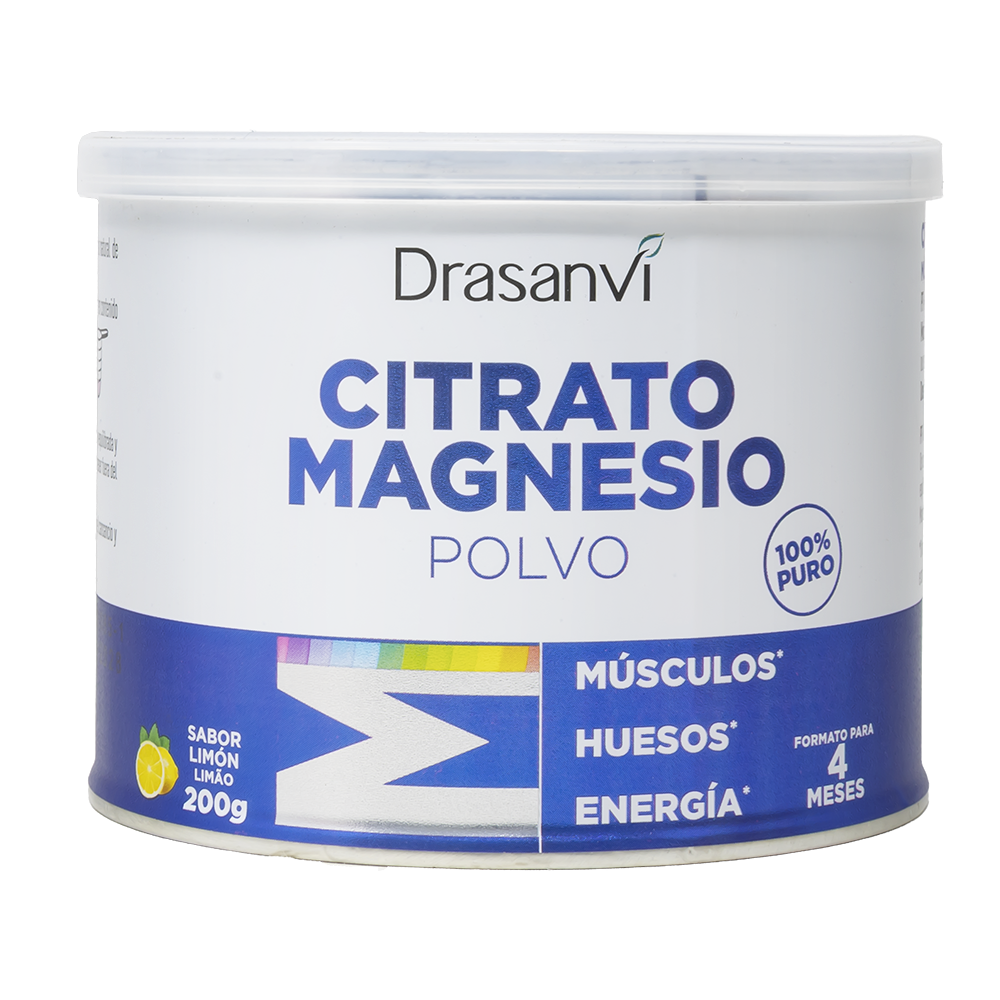 Mineral Citrato Magnesio en Polvo Sabor Limón · Drasanvi · 200 gramos