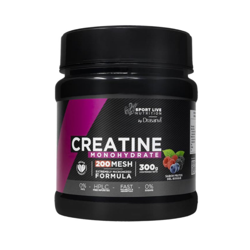 Creatina Monohidrato 200 MESH Frutos del Bosque · Sport Live · 300 gramos