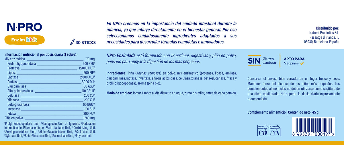 Enzimkids NPro 30 sticks