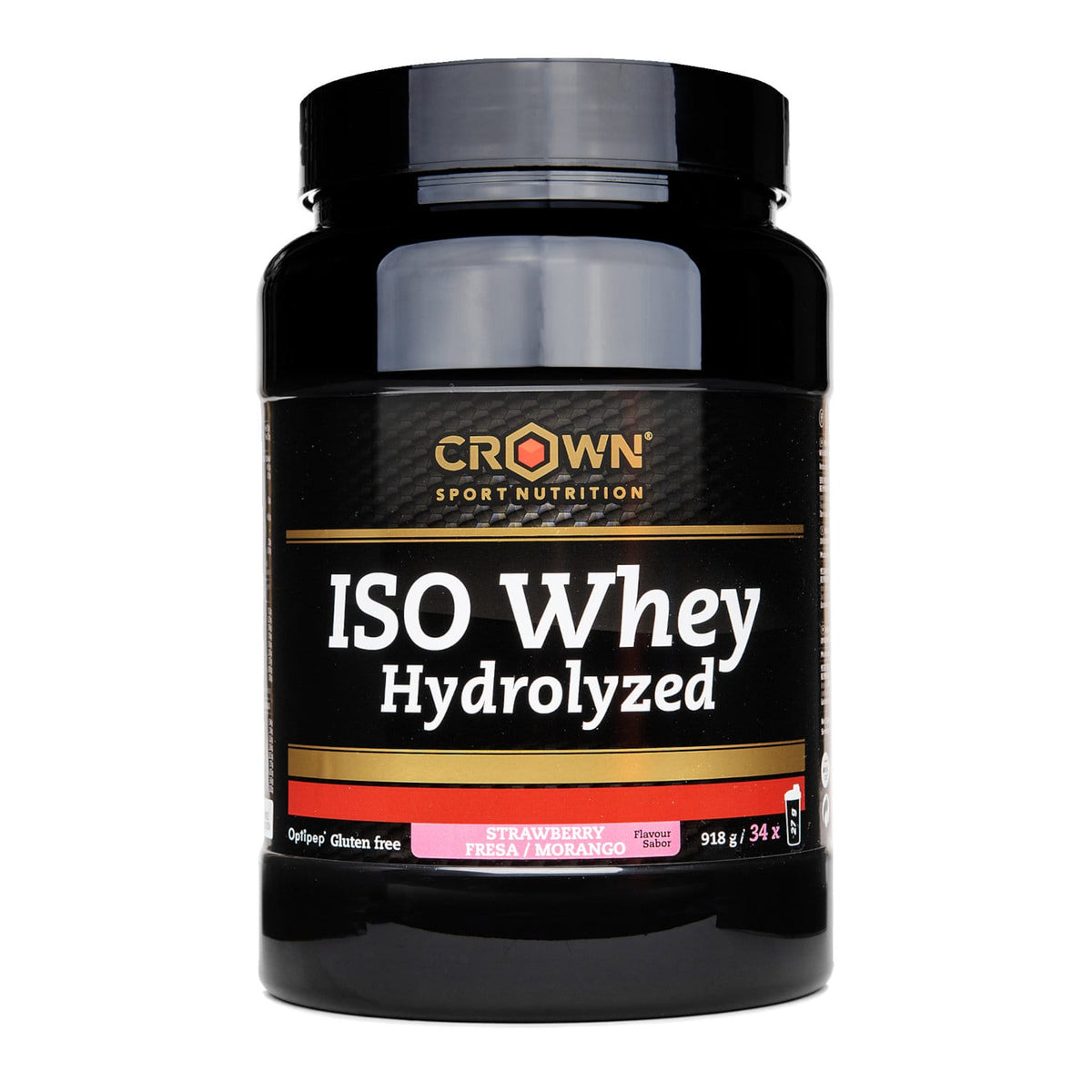 ISO Whey Hydrolyzed: Sabor Fresa · Crown Sport Nutrition · 918 gramos