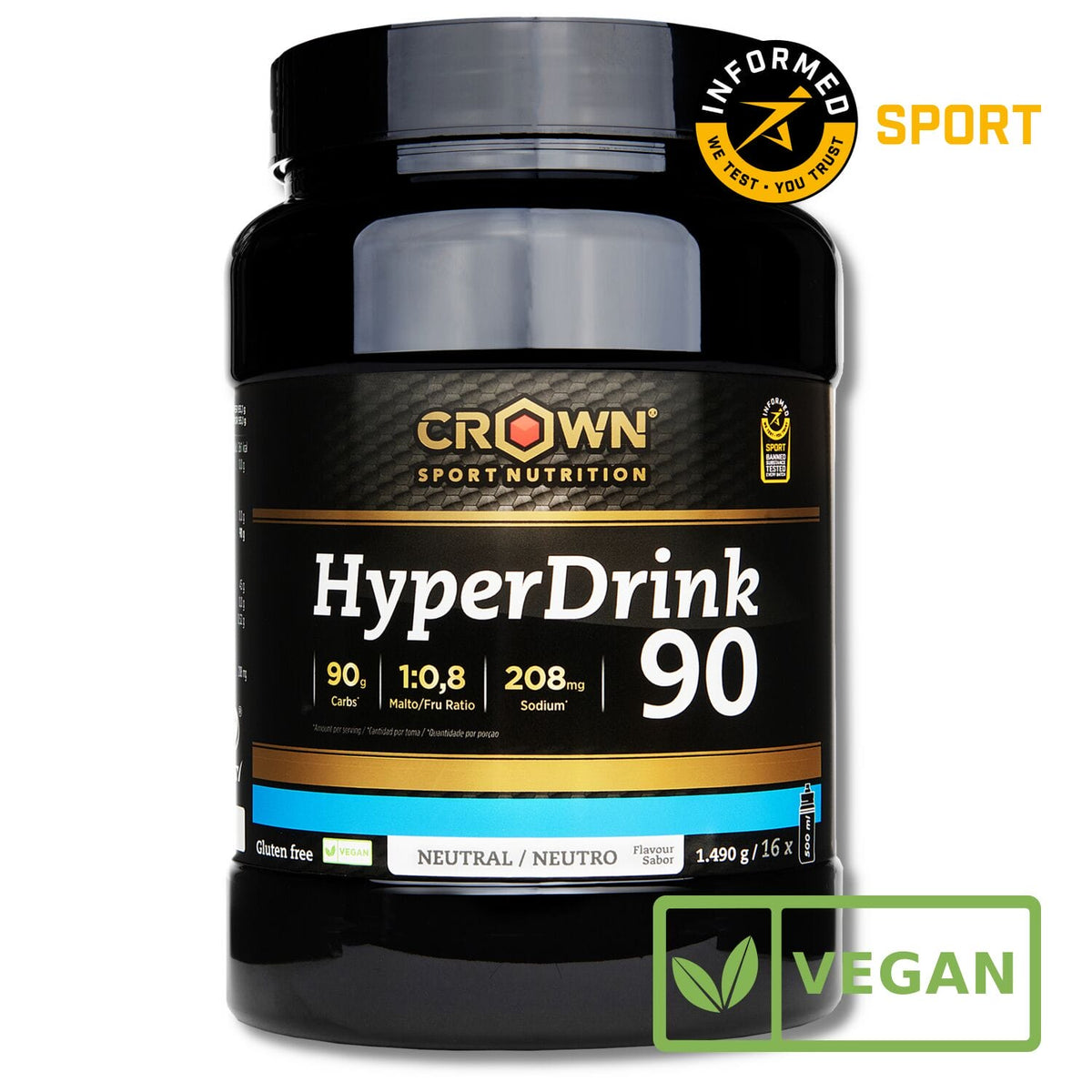 HyperDrink 90: Sabor Neutro · Crown Sport Nutrition · 1,49 kg