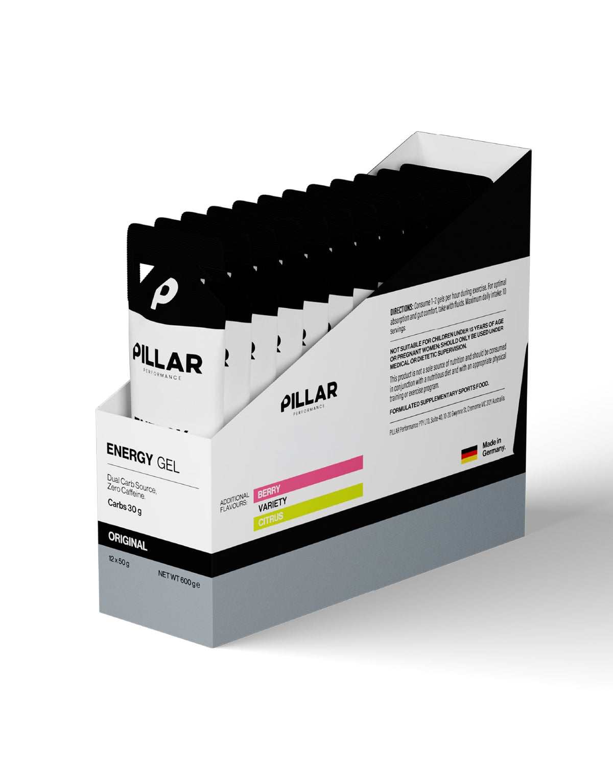 Gel Energético Neutro · Pillar Performance · 50 gramos