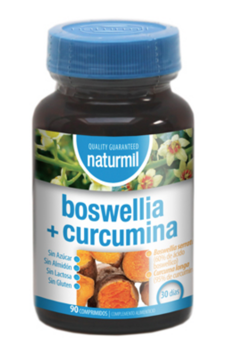 Boswellia + Curcumina · Naturmil · 90 comprimidos