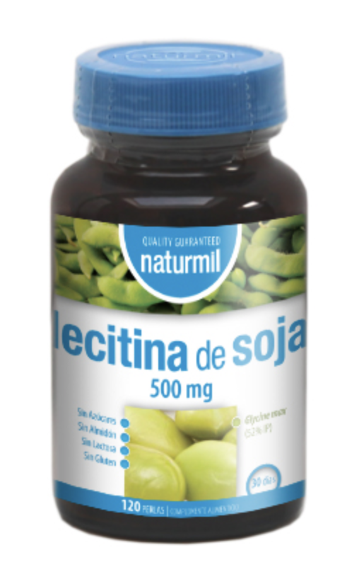 Lecitina de Soja 500 mg · Naturmil · 120 perlas